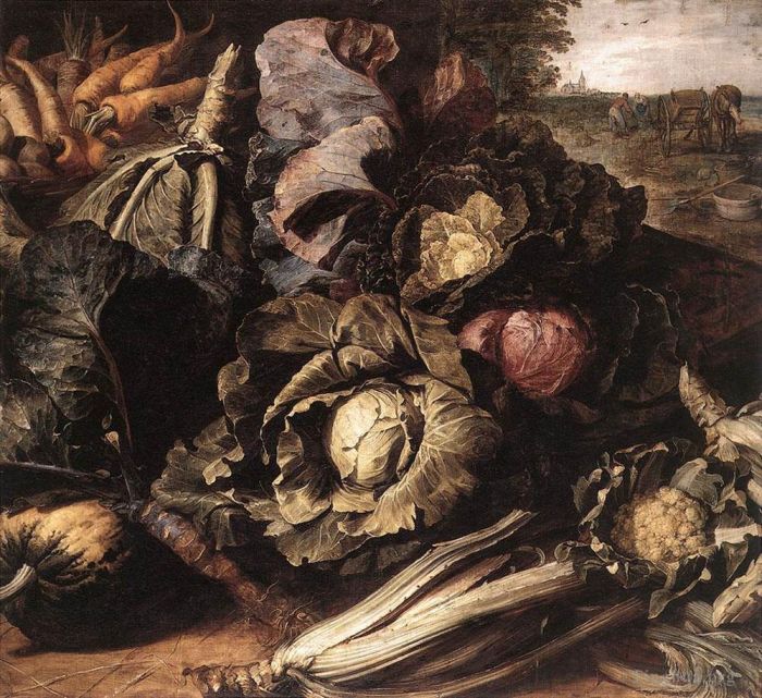 Frans Snyders Peinture à l'huile - Nature morte aux légumes