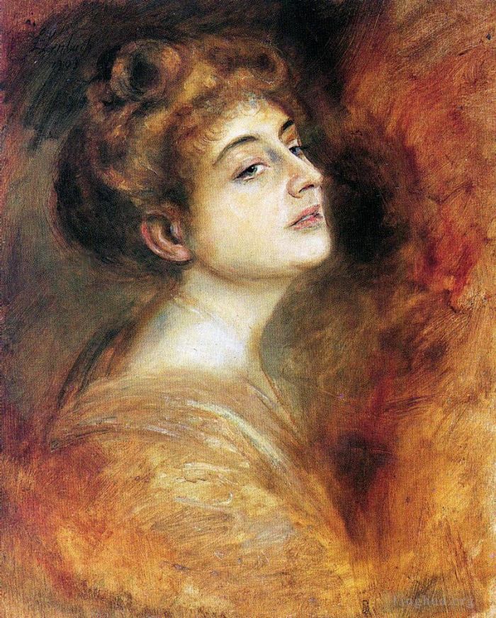 Franz von Lenbach Peinture à l'huile - Lily Merk 1903