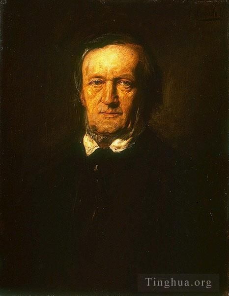 Franz von Lenbach Peinture à l'huile - Portrait de Richard Wagner