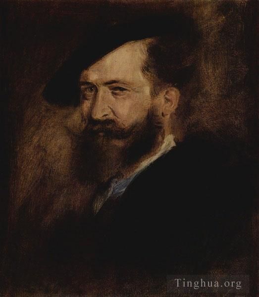 Franz von Lenbach Peinture à l'huile - Portrait de Wilhelm Busch