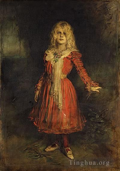 Franz von Lenbach Peinture à l'huile - Marion Lenbach la fille de l'artiste