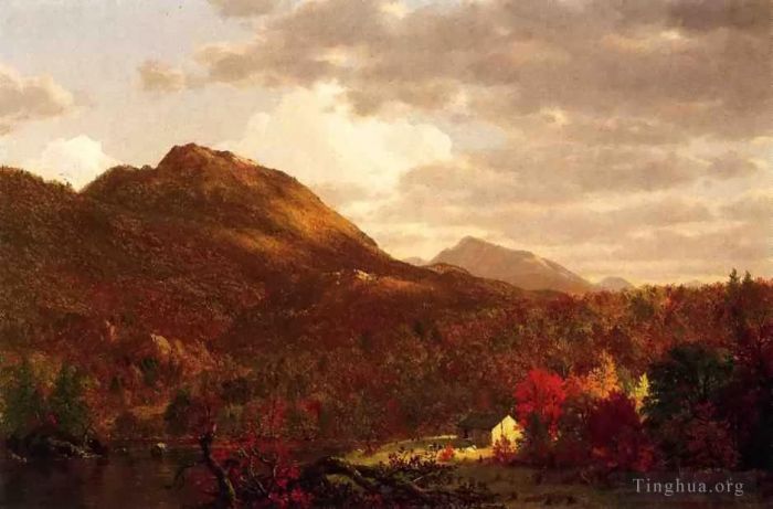 Frederic Edwin Church Peinture à l'huile - L'automne sur l'Hudson