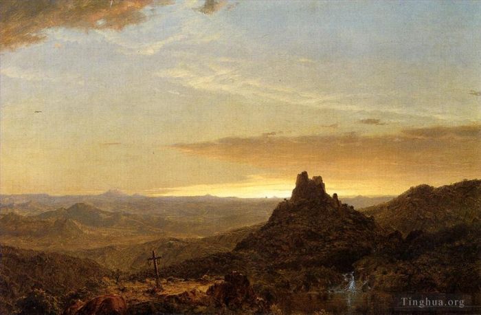 Frederic Edwin Church Peinture à l'huile - Traverser dans le désert