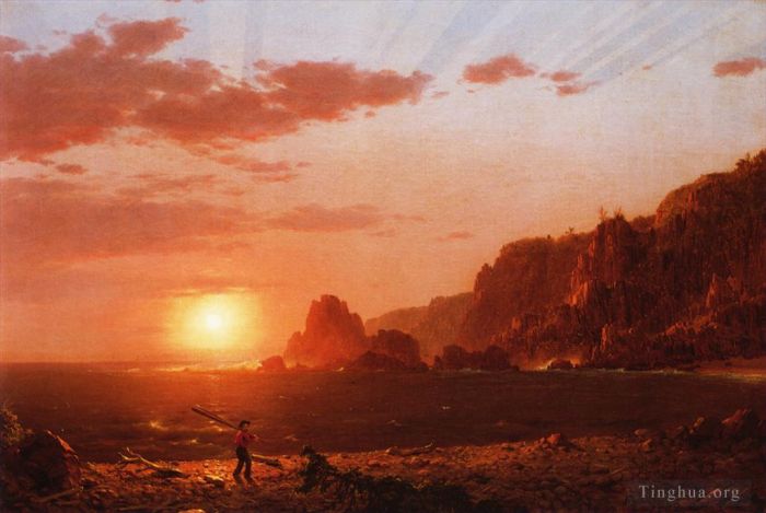 Frederic Edwin Church Peinture à l'huile - Île Grand Manan