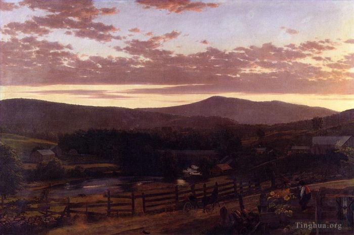 Frederic Edwin Church Peinture à l'huile - Ira Montagne Vermont