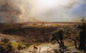 Frederic Edwin Church œuvres - Jérusalem depuis le Mont des Oliviers