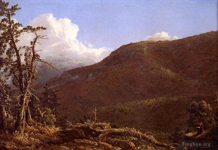 Frederic Edwin Church Peinture à l'huile - Paysage de la Nouvelle-Angleterre2