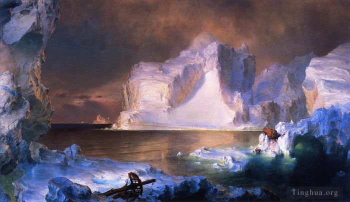 Frederic Edwin Church Peinture à l'huile - Les icebergs