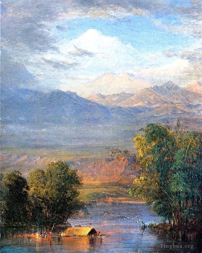 Frederic Edwin Church Peinture à l'huile - Le fleuve Magdalena Équateur