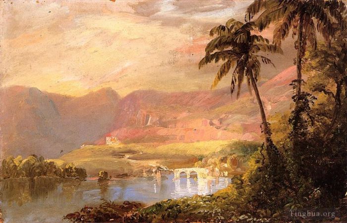 Frederic Edwin Church Peinture à l'huile - Paysage Tropical