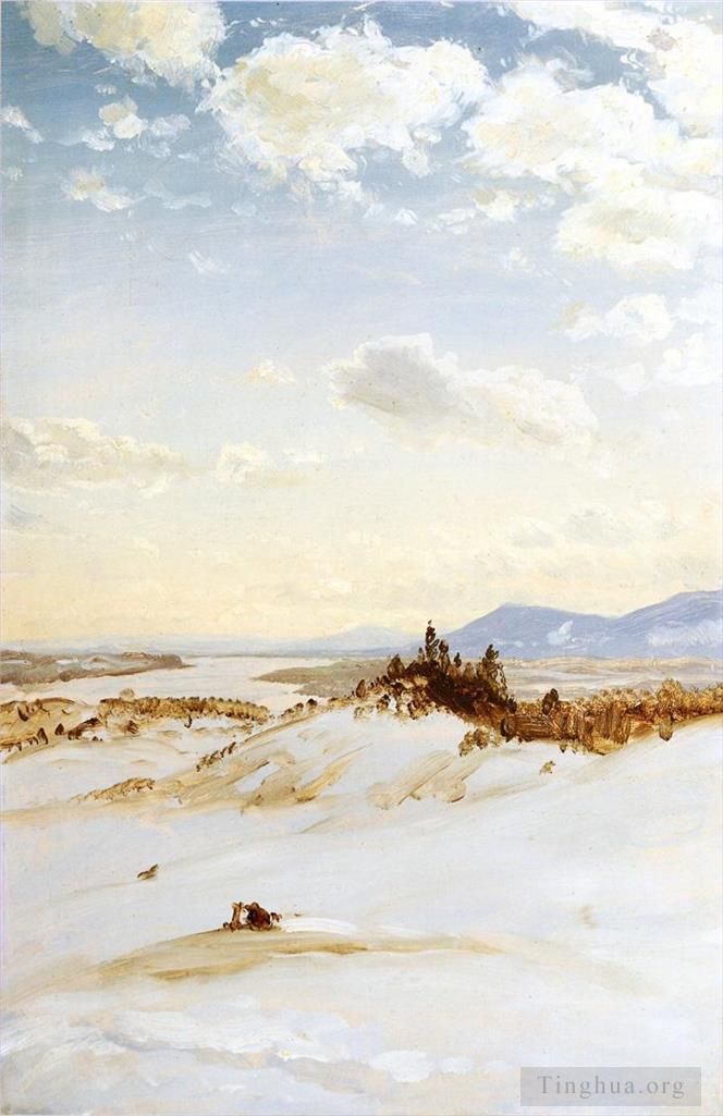 Frederic Edwin Church Peinture à l'huile - Scène d'hiver Olana