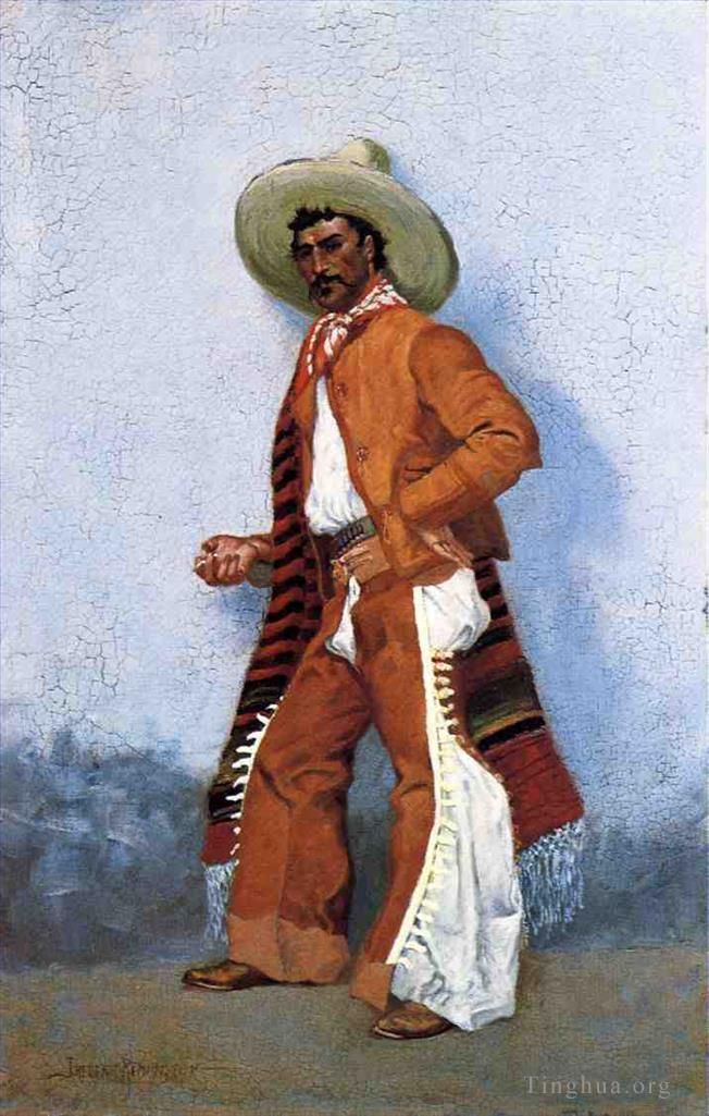 Frederic Remington Peinture à l'huile - Un Vaquero