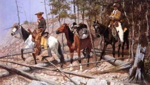 Frederic Remington œuvres - Prospection du bétail