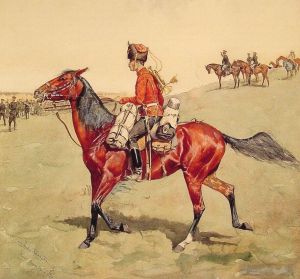 Frederic Remington œuvres - Corps de garde russe hussard
