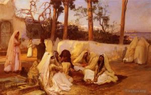 Frederick Arthur Bridgman œuvres - Femmes au cimetière d'Alger