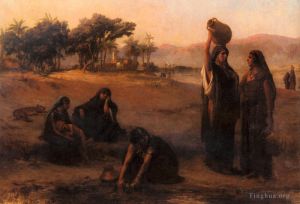 Frederick Arthur Bridgman œuvres - Femmes puisant de l'eau du Nil