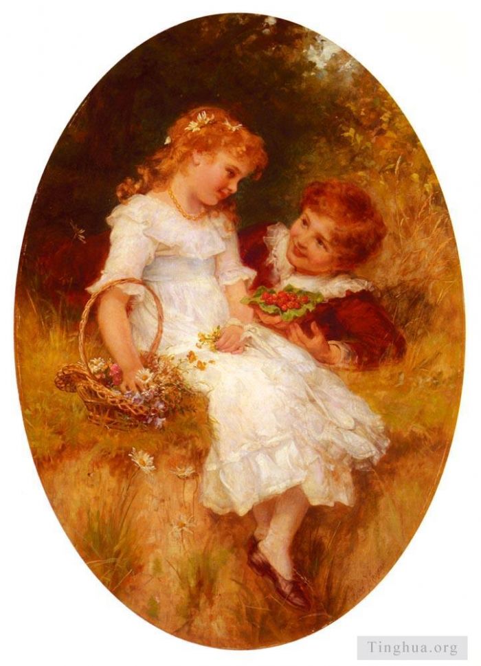 Frederick Morgan Peinture à l'huile - Amoureux d'enfance