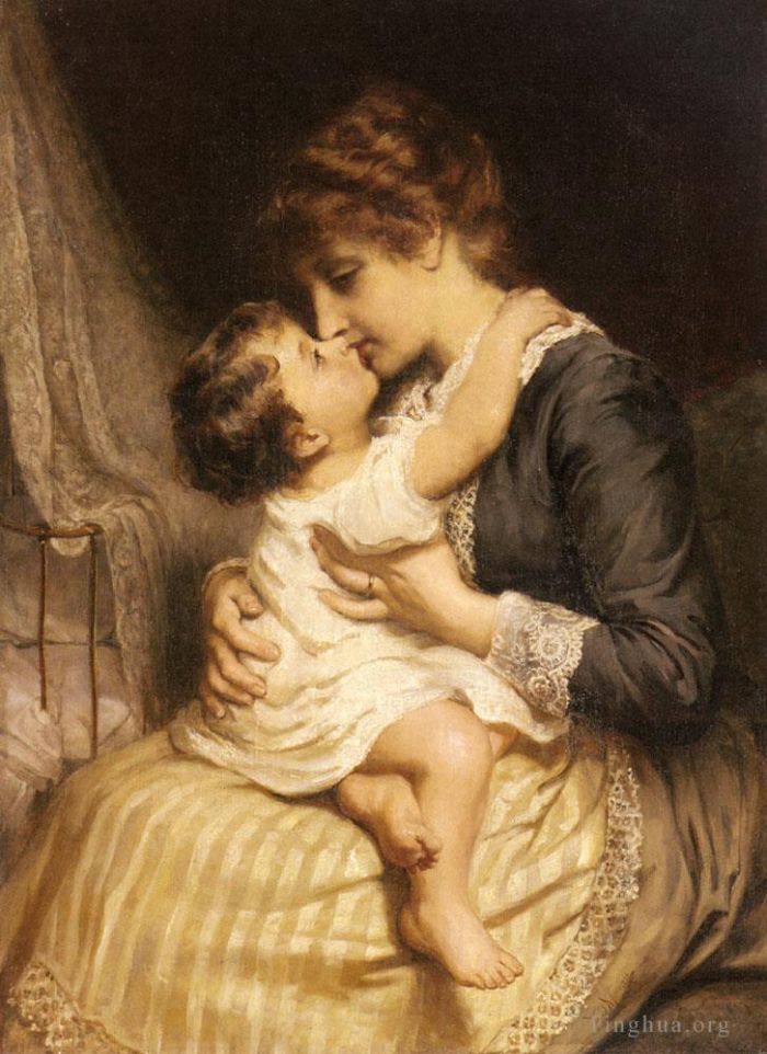 Frederick Morgan Peinture à l'huile - Amour maternel