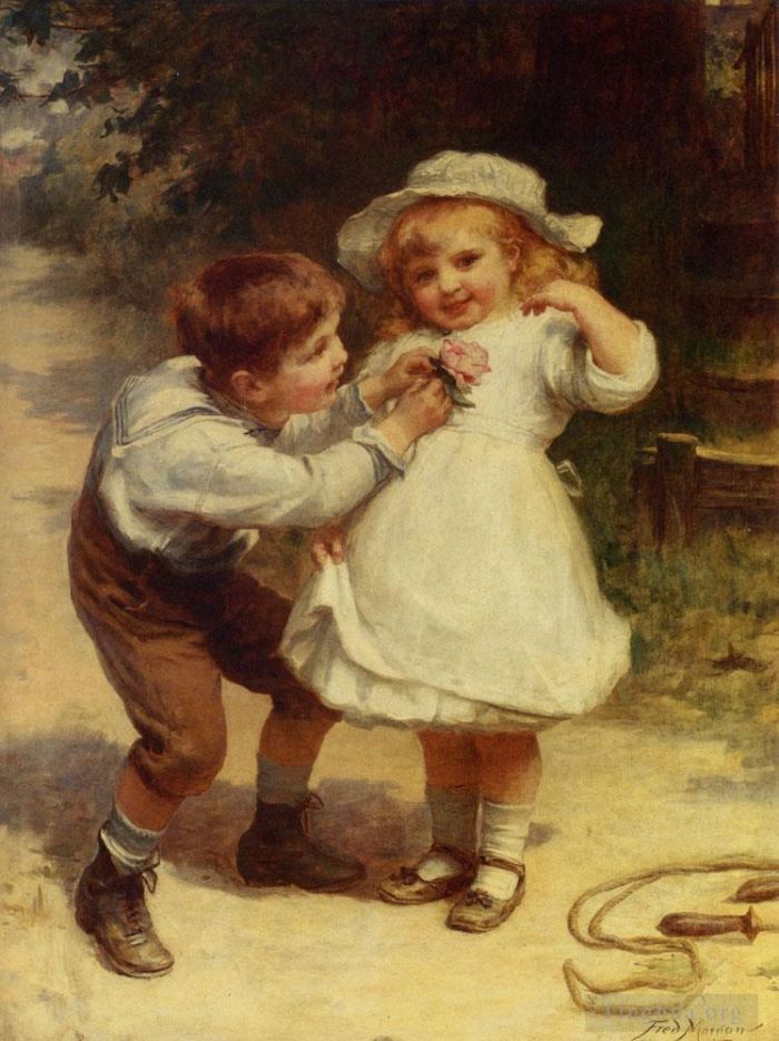 Frederick Morgan Peinture à l'huile - Amoureux