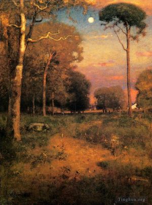 George Inness œuvres - Early Moonrise Florida alias Early Morning Florida