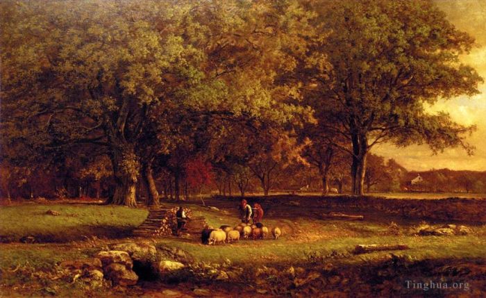 George Inness Peinture à l'huile - Soirée