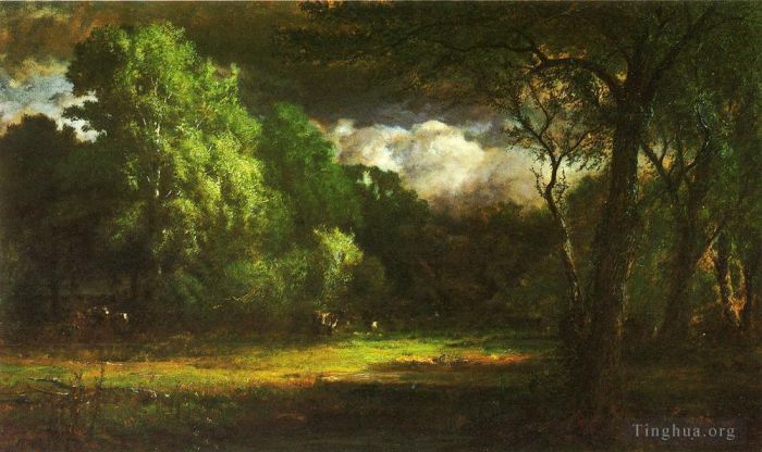 George Inness Peinture à l'huile - Medfield Massachusetts