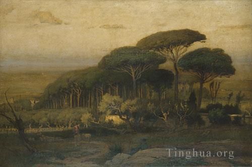 George Inness Peinture à l'huile - Pinède De La Villa Barberini