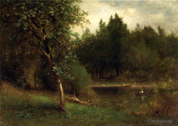 George Inness Peinture à l'huile - Paysage fluvial