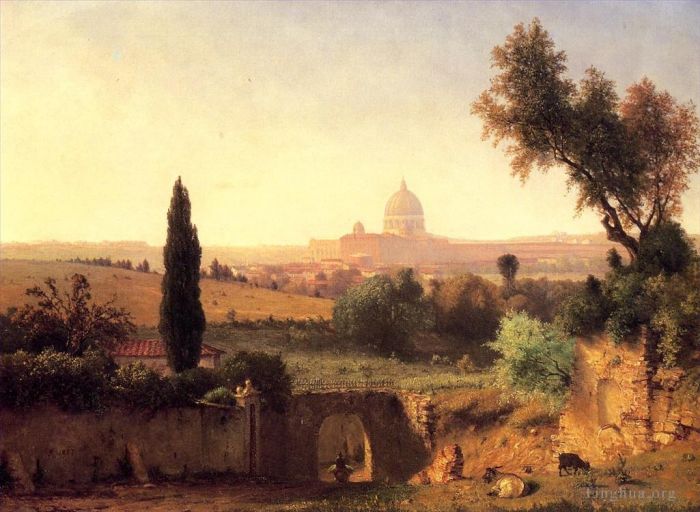 George Inness Peinture à l'huile - Saint-Pierre Rome