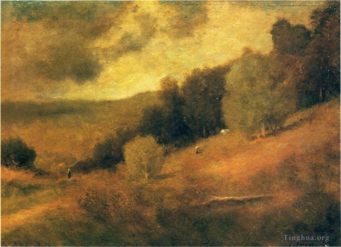 George Inness Peinture à l'huile - Journée orageuse