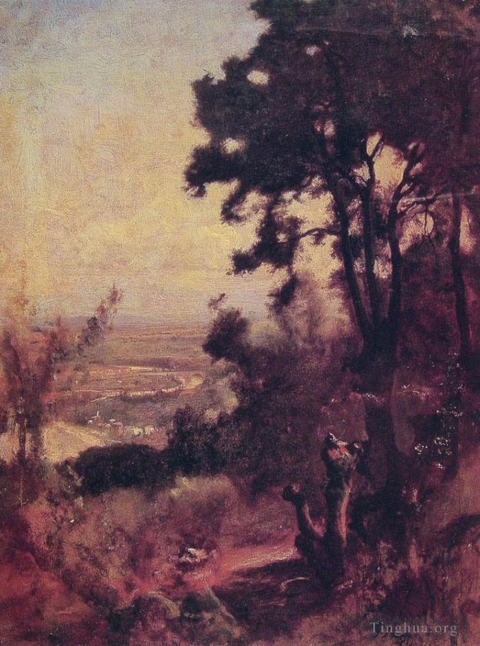 George Inness Peinture à l'huile - Vallée près de Pérouse