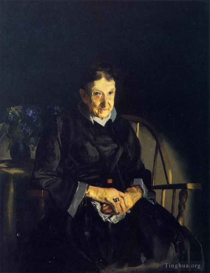 George Wesley Bellows Peinture à l'huile - Tante Fanny alias Vieille Dame en Noir