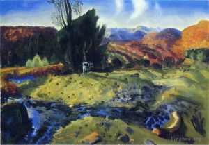 George Wesley Bellows œuvres - Paysage réaliste de Autumn Brook George Wesley Bellows
