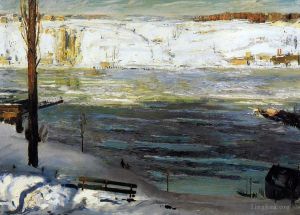 George Wesley Bellows œuvres - Glace flottante George Wesley Bellows 191Paysage réaliste George Wesley Bellows