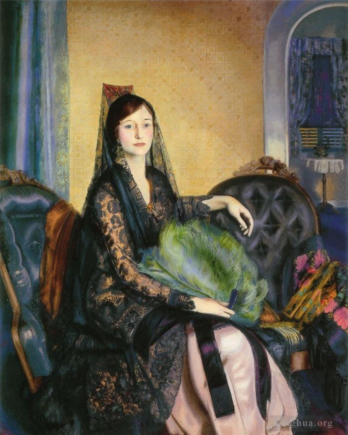George Wesley Bellows Peinture à l'huile - Portrait d'Elizabeth Alexandre