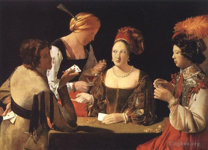 Georges de La Tour Peinture à l'huile - Tricheur avec l'As de Diamant