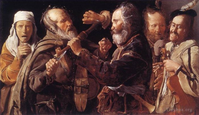 Georges de La Tour Peinture à l'huile - Musiciens qui se disputent