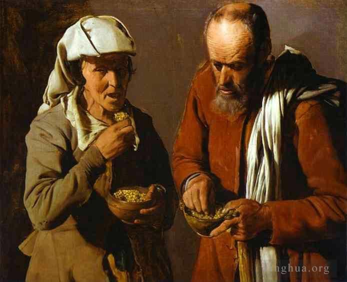 Georges de La Tour Peinture à l'huile - ABC des mangeurs de porridge
