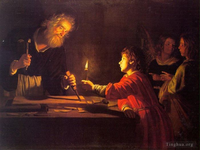 Gerard van Honthorst Peinture à l'huile - Enfance du Christ