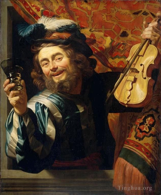 Gerard van Honthorst Peinture à l'huile - Violoneux