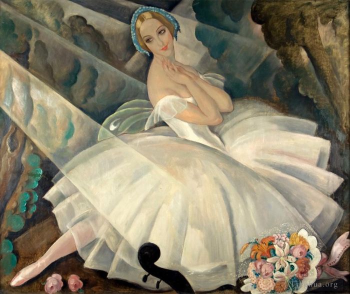 Gerda Wegener Peinture à l'huile - La ballerine Ulla Poulsen dans le Ballet Chopiniana