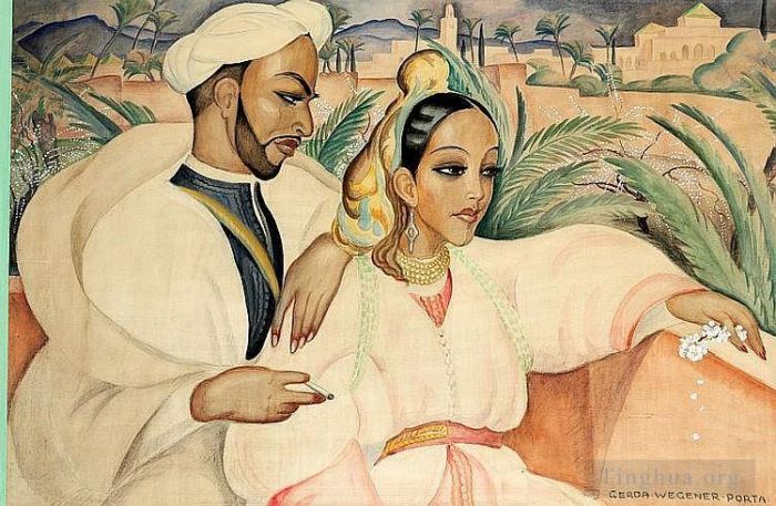 Gerda Wegener Types de peintures - couple oriental