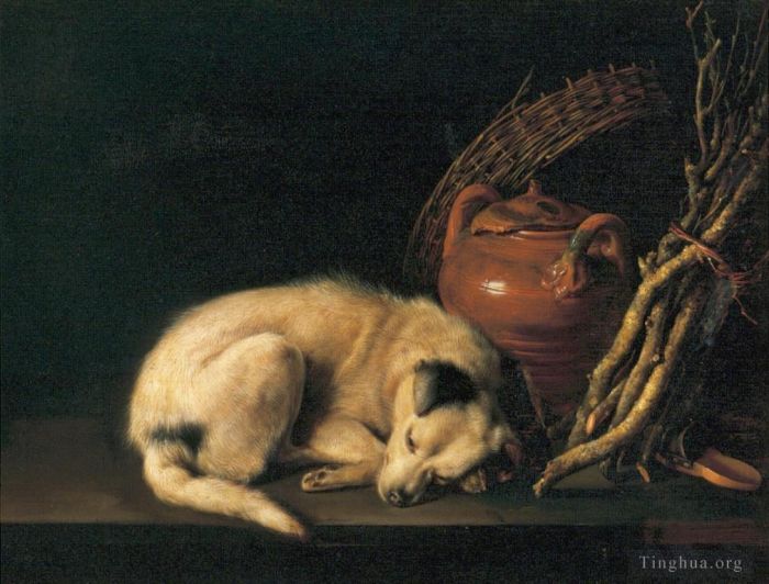 Gerrit Dou Peinture à l'huile - Chien