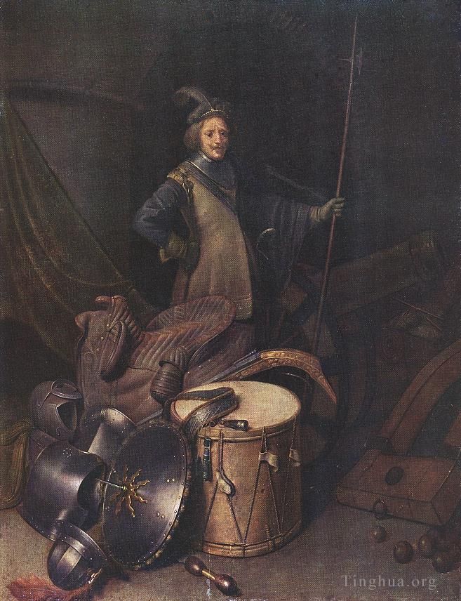 Gerrit Dou Peinture à l'huile - Officier de la Marksman Society de Leiden