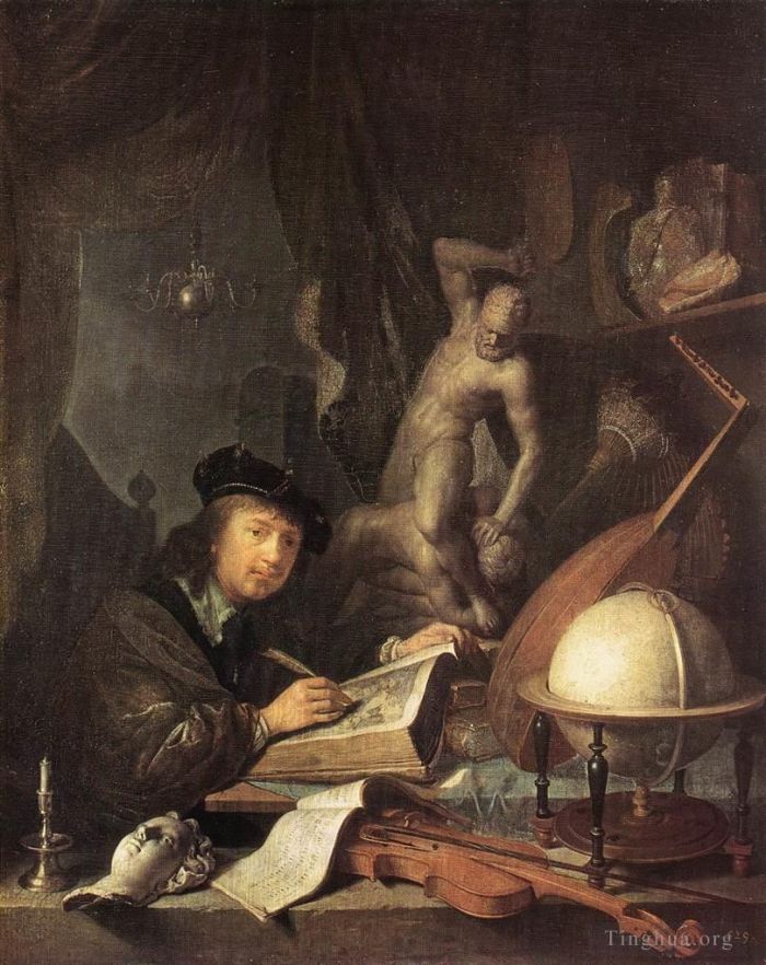 Gerrit Dou Peinture à l'huile - Peintre dans son atelier