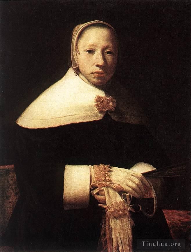 Gerrit Dou Peinture à l'huile - Portrait d'une femme
