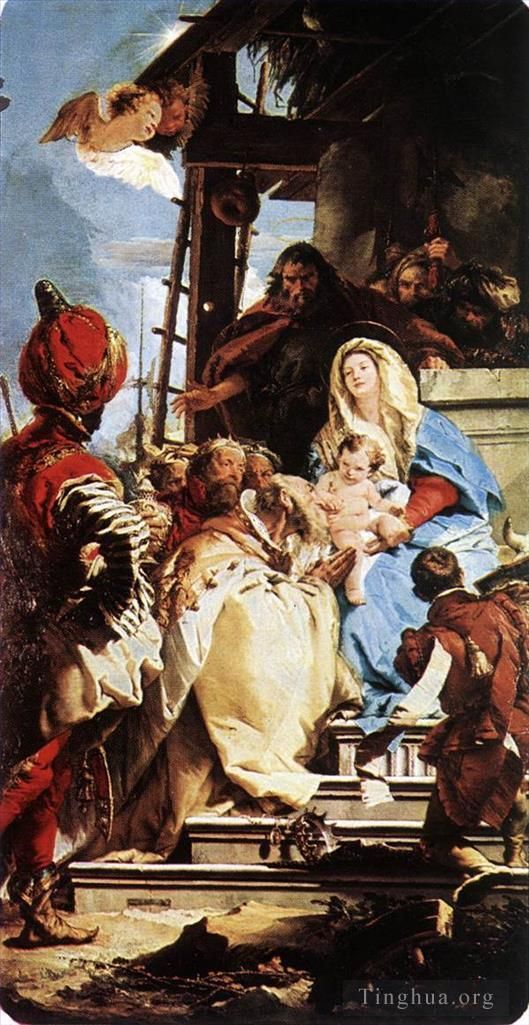 Giovanni Battista Tiepolo Peinture à l'huile - Adoration des Mages