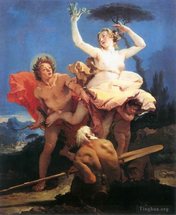 Giovanni Battista Tiepolo Peinture à l'huile - Apollon et Daphné