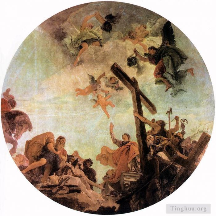 Giovanni Battista Tiepolo Peinture à l'huile - Découverte de la Vraie Croix