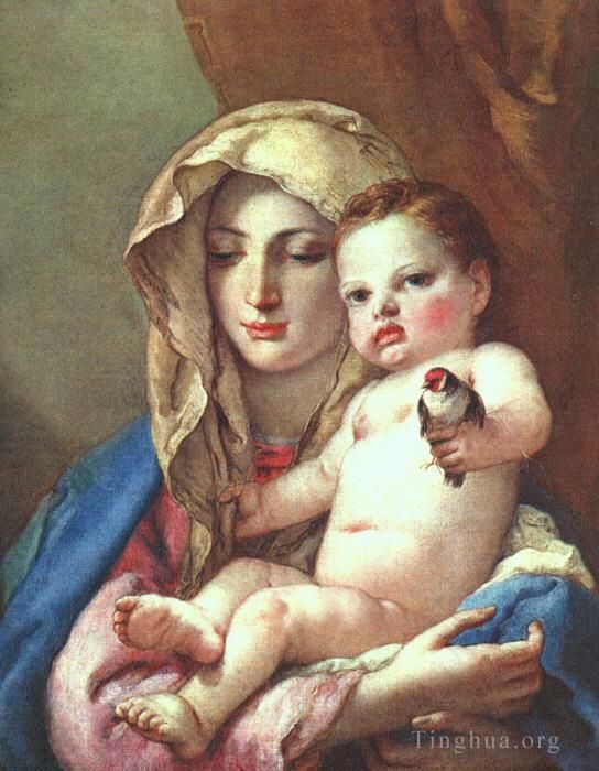 Giovanni Battista Tiepolo Peinture à l'huile - Madone au Chardonneret